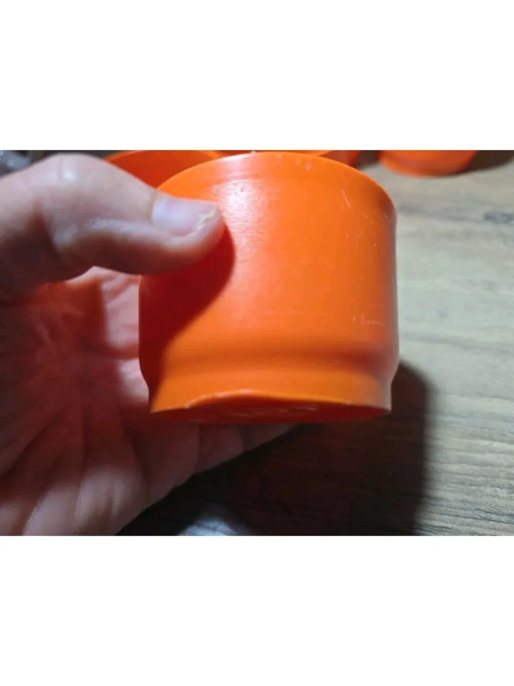 Vintage Tupperware Snack Cups Orange Set of 5 No Lids Stackable Read